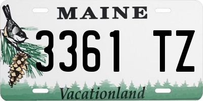 ME license plate 3361TZ