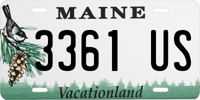 ME license plate 3361US