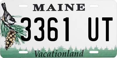 ME license plate 3361UT