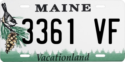 ME license plate 3361VF