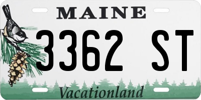 ME license plate 3362ST