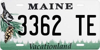 ME license plate 3362TE