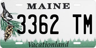 ME license plate 3362TM