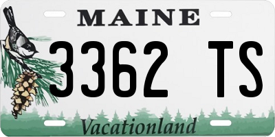 ME license plate 3362TS