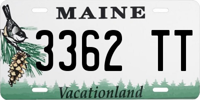 ME license plate 3362TT