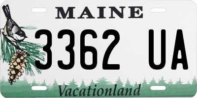 ME license plate 3362UA