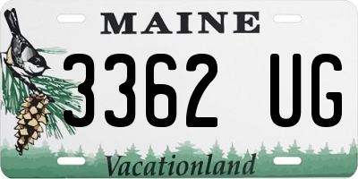 ME license plate 3362UG