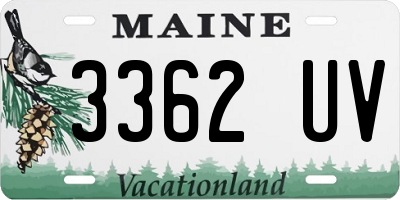 ME license plate 3362UV