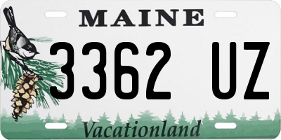 ME license plate 3362UZ