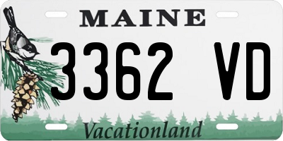 ME license plate 3362VD