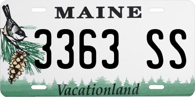 ME license plate 3363SS