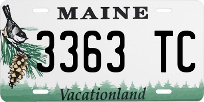 ME license plate 3363TC