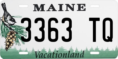 ME license plate 3363TQ