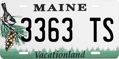 ME license plate 3363TS