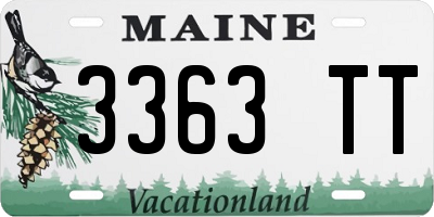 ME license plate 3363TT