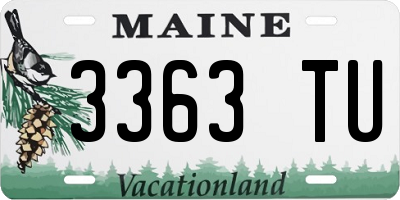 ME license plate 3363TU