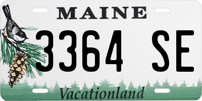 ME license plate 3364SE