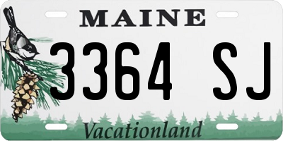 ME license plate 3364SJ