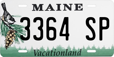 ME license plate 3364SP