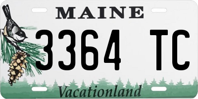 ME license plate 3364TC