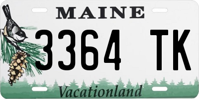 ME license plate 3364TK