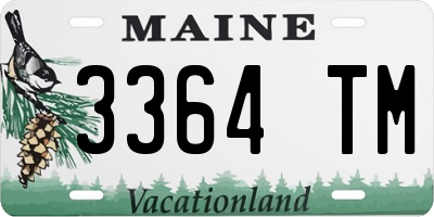 ME license plate 3364TM