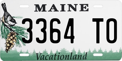 ME license plate 3364TO
