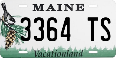ME license plate 3364TS