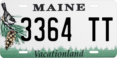 ME license plate 3364TT