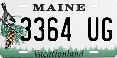 ME license plate 3364UG