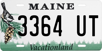 ME license plate 3364UT