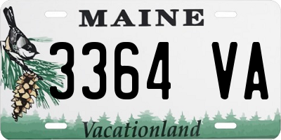 ME license plate 3364VA