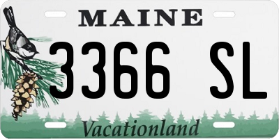 ME license plate 3366SL