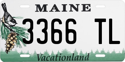 ME license plate 3366TL