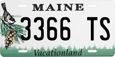 ME license plate 3366TS