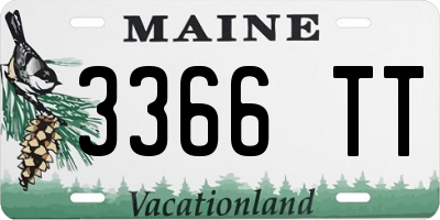 ME license plate 3366TT