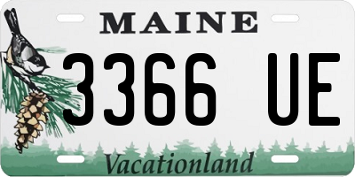 ME license plate 3366UE
