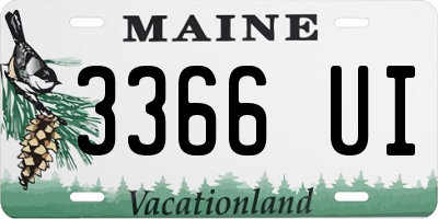 ME license plate 3366UI