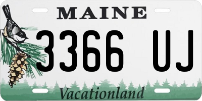 ME license plate 3366UJ