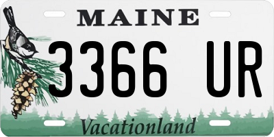 ME license plate 3366UR