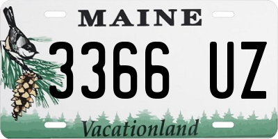 ME license plate 3366UZ