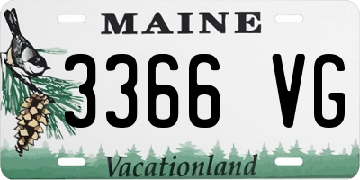 ME license plate 3366VG