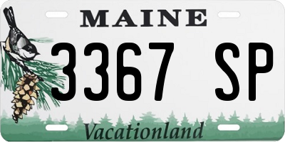 ME license plate 3367SP