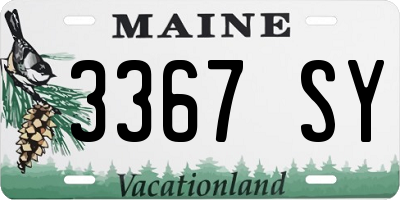 ME license plate 3367SY