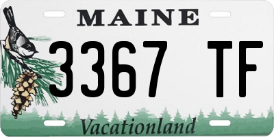 ME license plate 3367TF