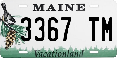 ME license plate 3367TM
