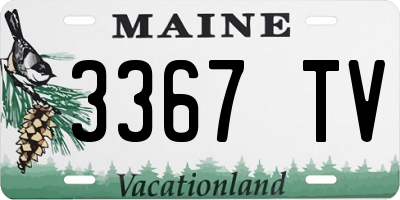 ME license plate 3367TV