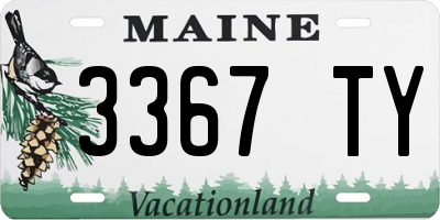 ME license plate 3367TY