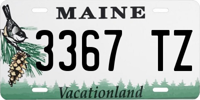 ME license plate 3367TZ
