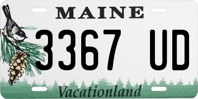 ME license plate 3367UD